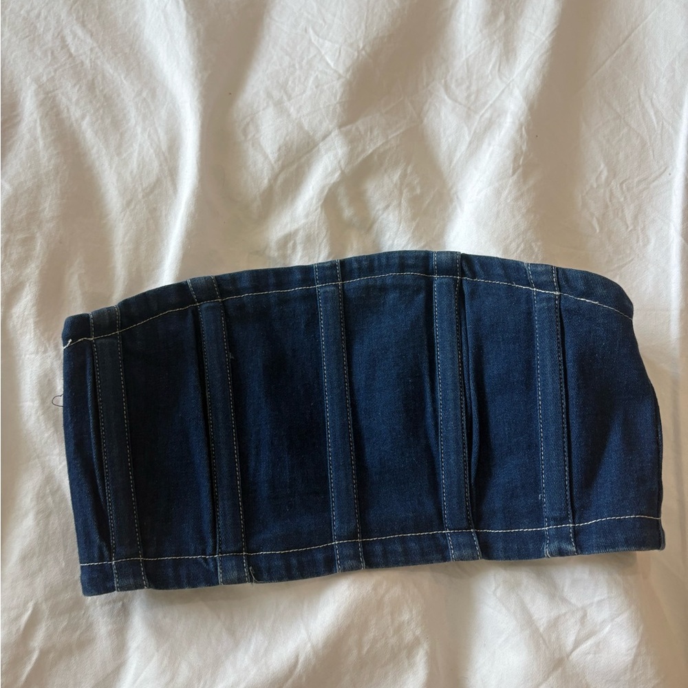 By Dyln Blue Denim Corset and Pants Set - Picture 5 of 6